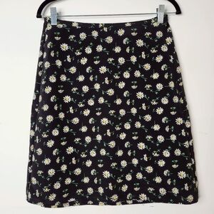 VINTAG EXPRESS BLACK FLORAL MINI SKIRT SIZE 5/6